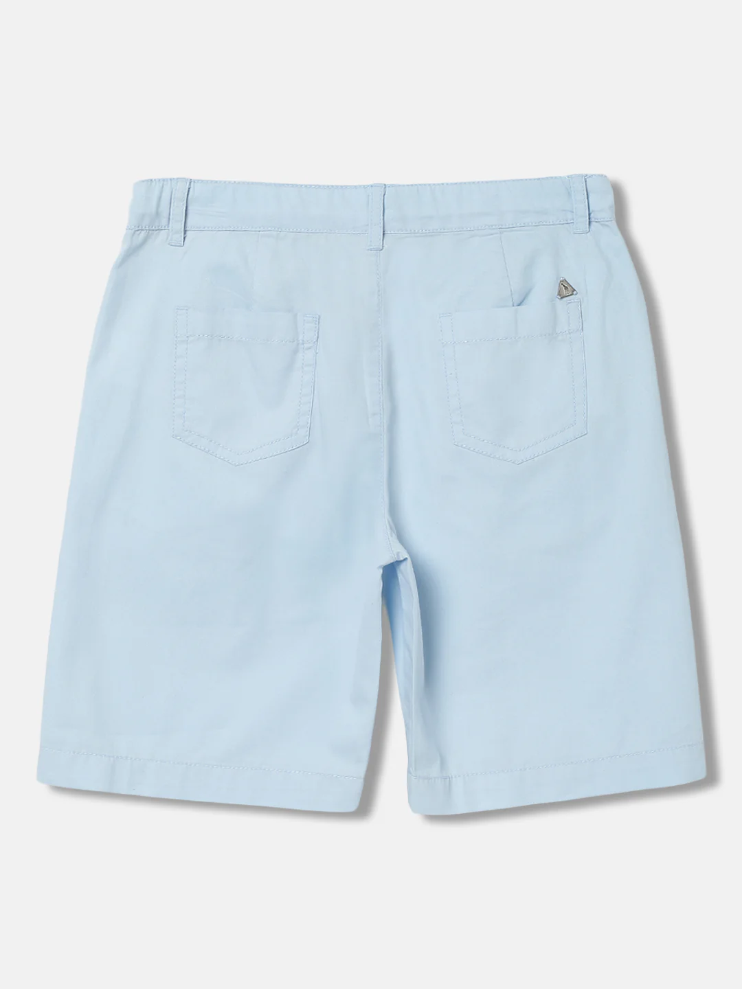 Blue Giraffe Boys Blue Solid Regular Fit Shorts - Image 2