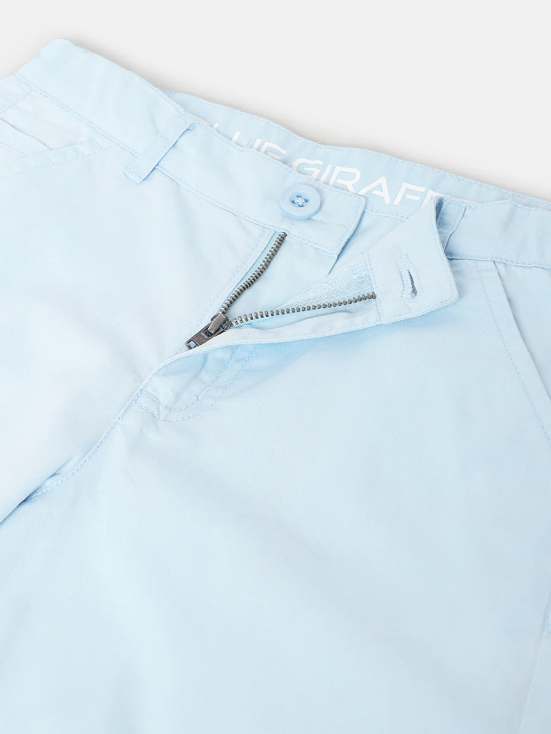 Blue Giraffe Boys Blue Solid Regular Fit Shorts - Image 3
