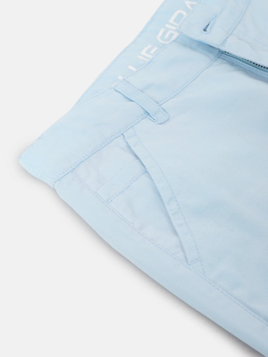 Blue Giraffe Boys Blue Solid Regular Fit Shorts - Image 4