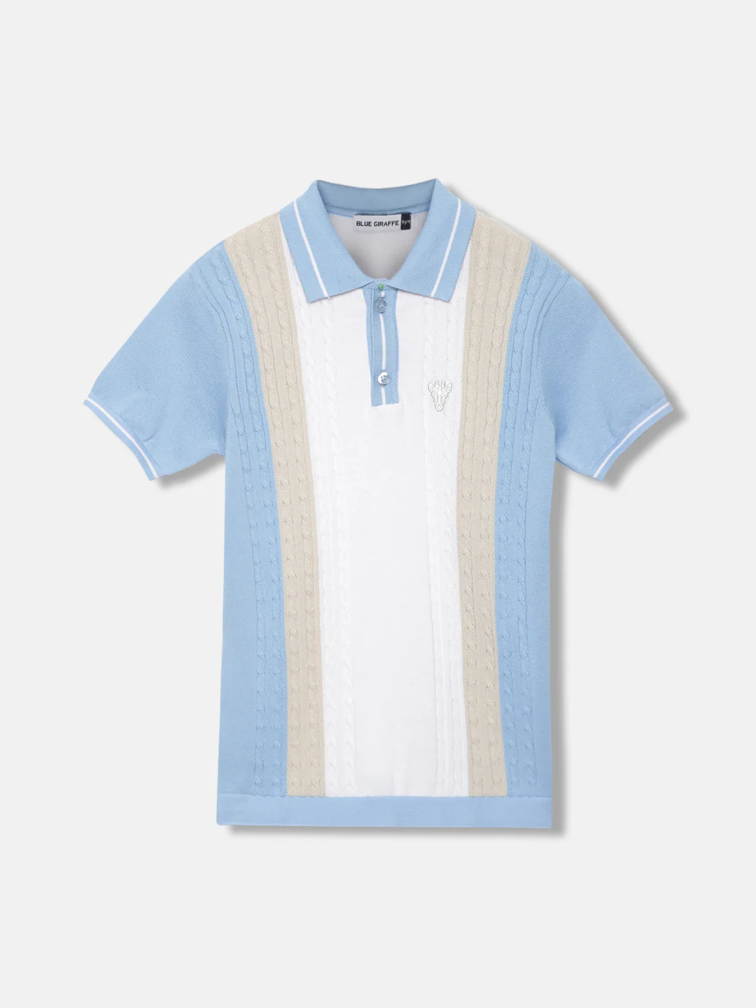 Blue Giraffe Boys Multicolour Colour blocked Polo Collar Short Sleeves Tshirt