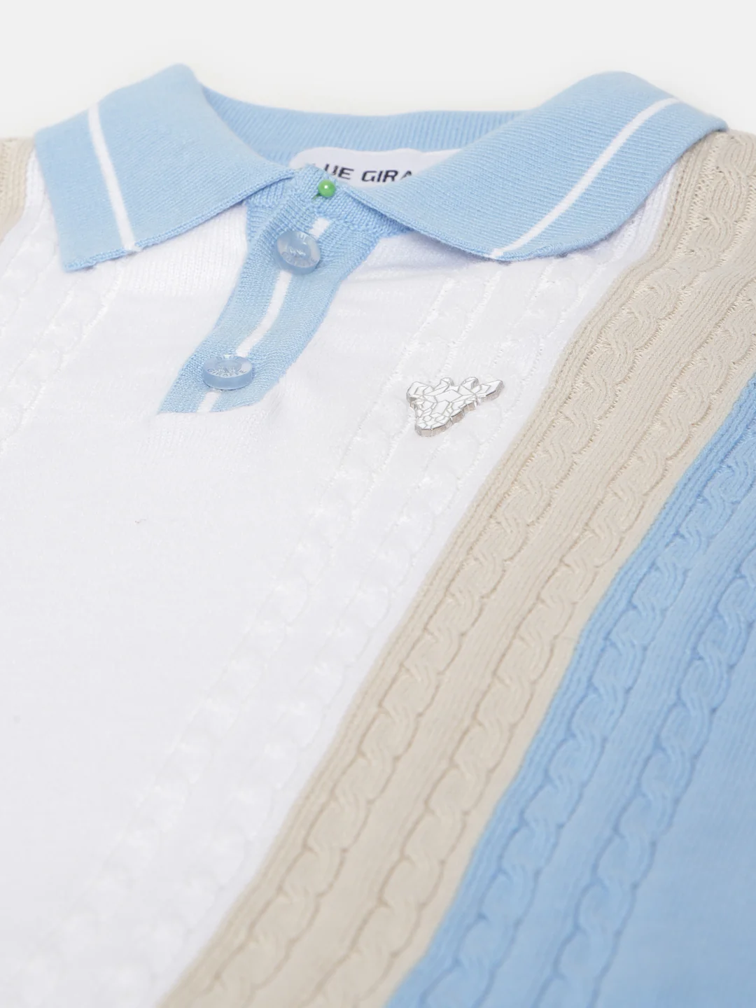 Blue Giraffe Boys Multicolour Colour blocked Polo Collar Short Sleeves Tshirt - Image 3