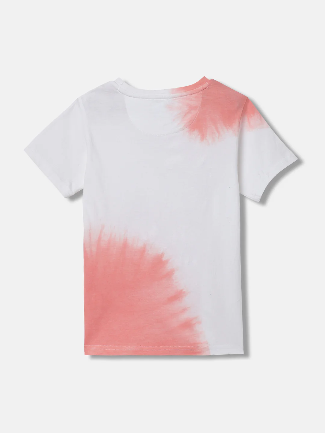 Blue Giraffe Boys Peach Printed Round Neck Short Sleeves Tshirt - Image 2