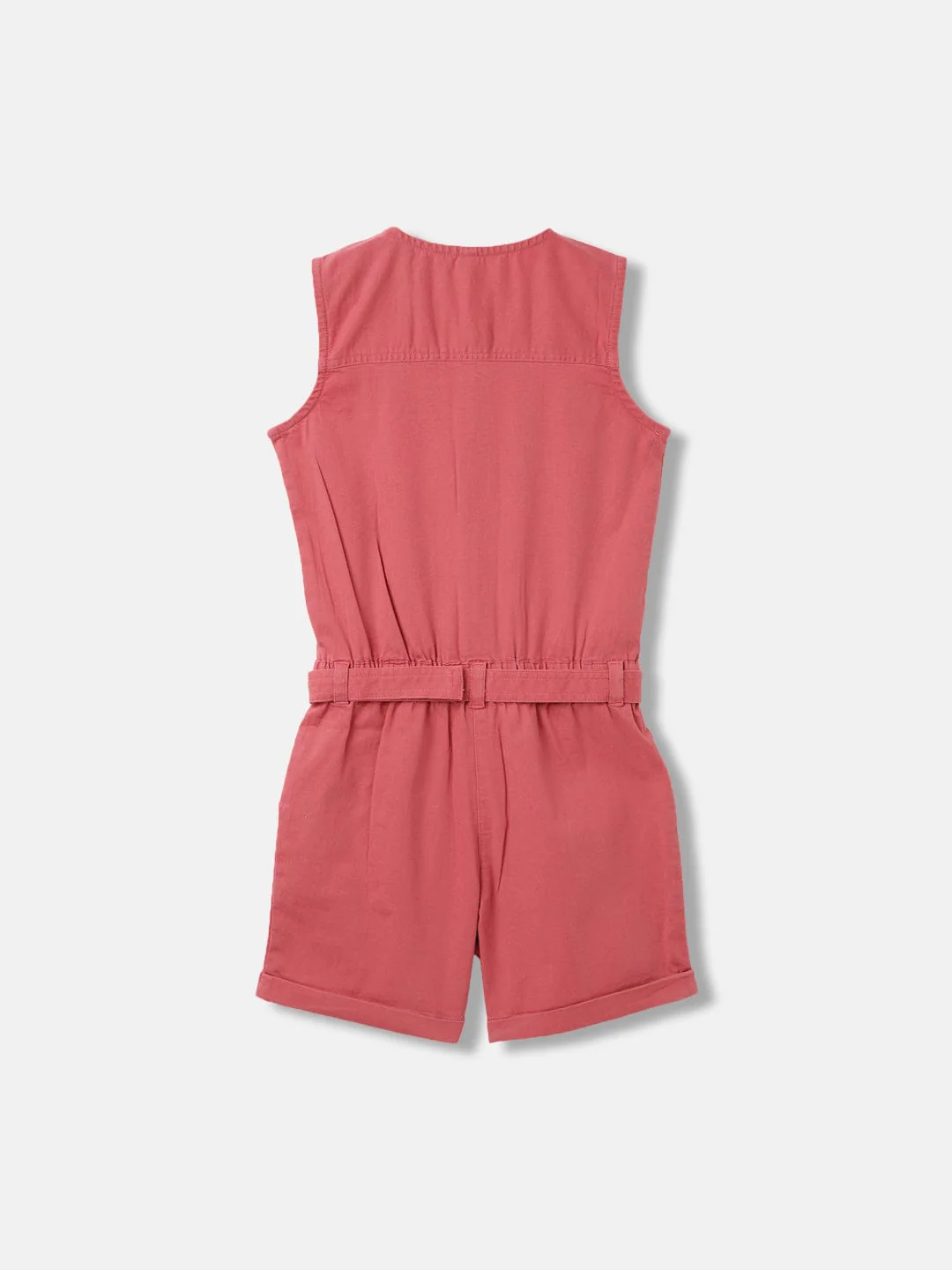 Blue Giraffe Girls Pink Round Neck Playsuit - Image 2