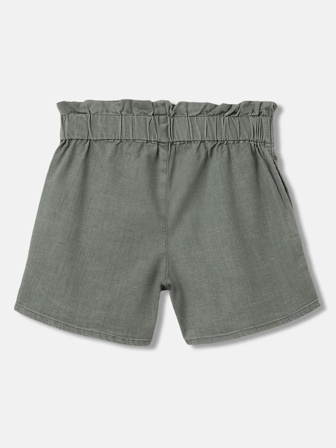 Blue Giraffe Girls Green Embroidered Regular Fit Shorts - Image 2