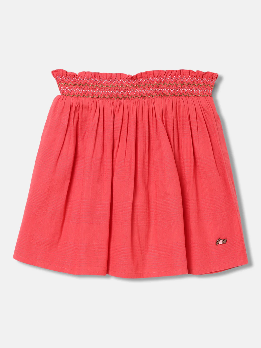 Blue Giraffe Girls Coral Solid Flared Skirt - Image 2