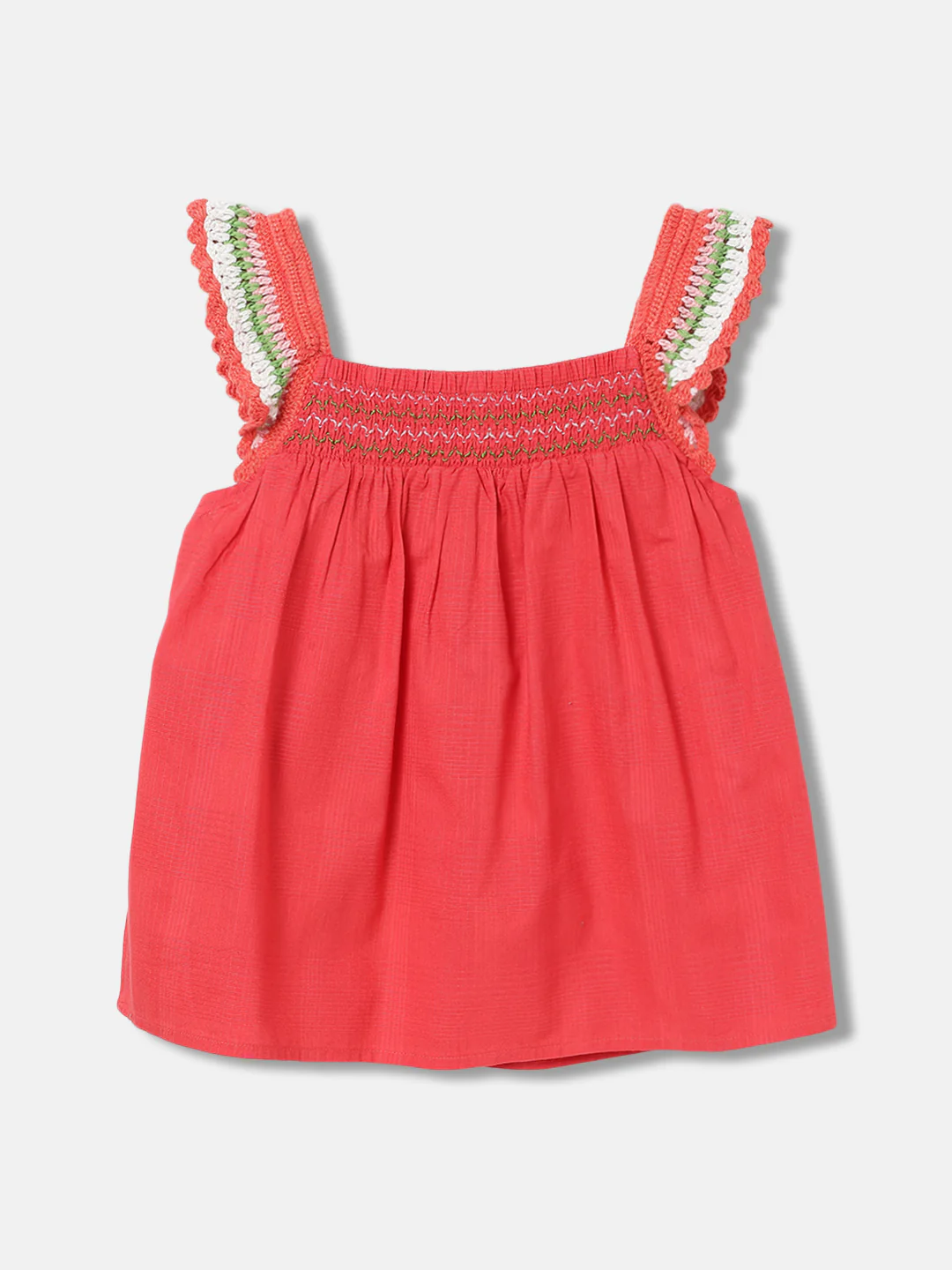 Blue Giraffe Girls Coral Solid Shoulder Straps Sleeveless Top - Image 2