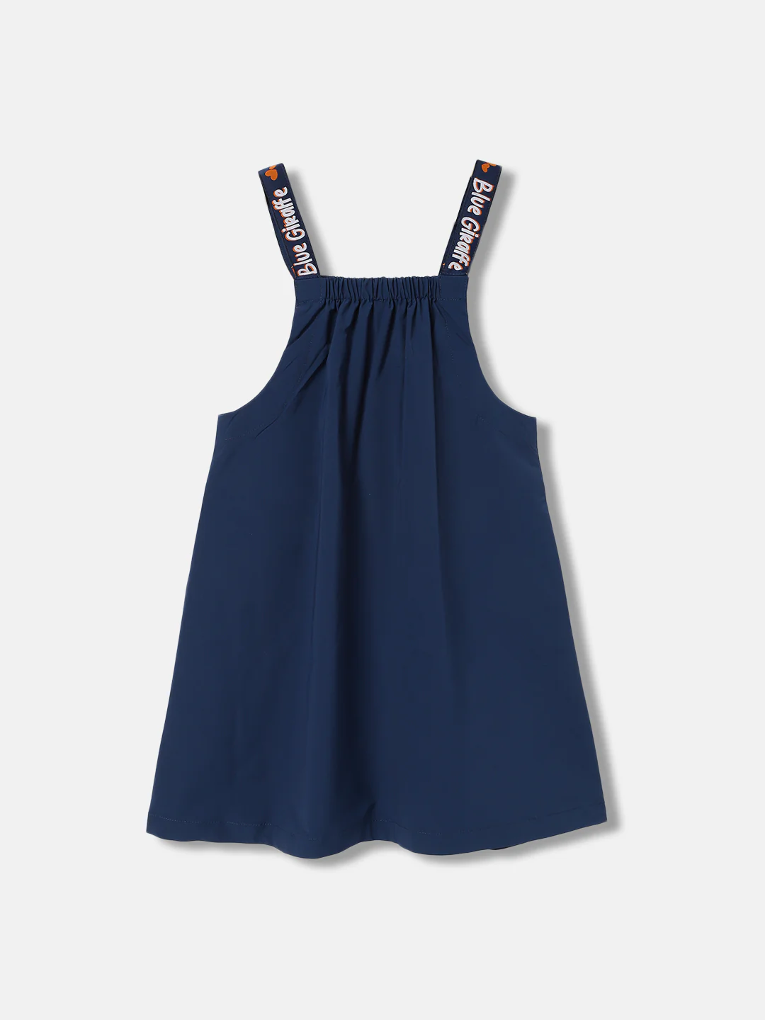 Blue Giraffe Girls Blue Solid Shoulder Straps Sleeveless Dress - Image 2