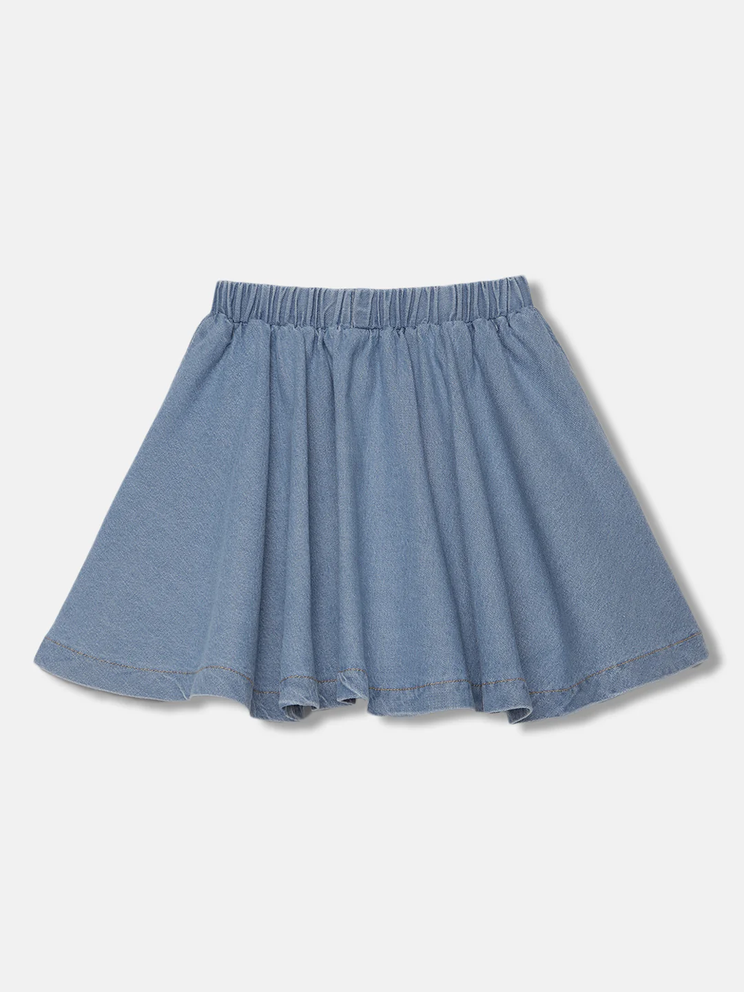 Blue Giraffe Girls Blue Solid Flared Skirt - Image 2