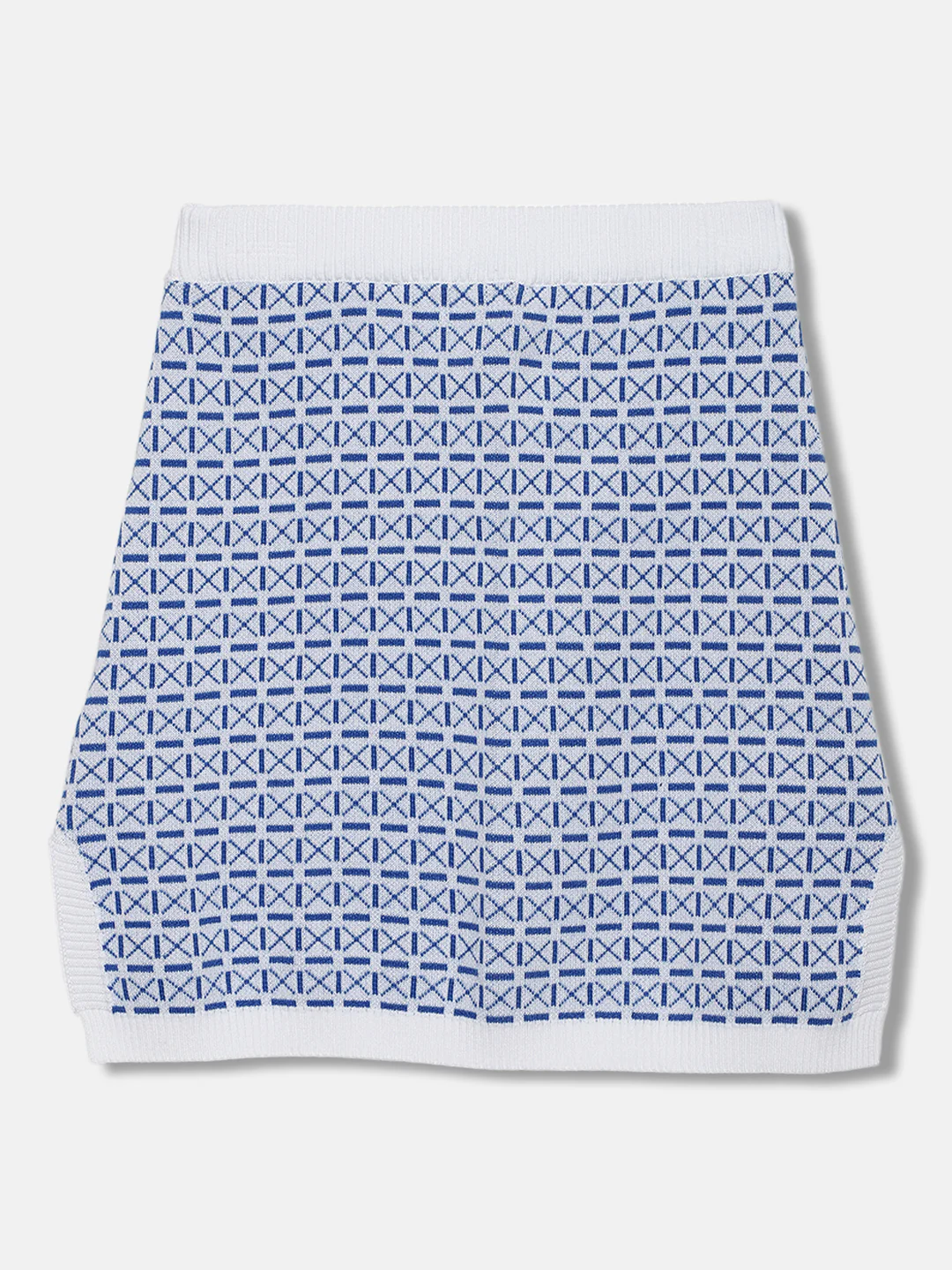 Blue Giraffe Girls White Printed Regular Fit Skirt - Image 2