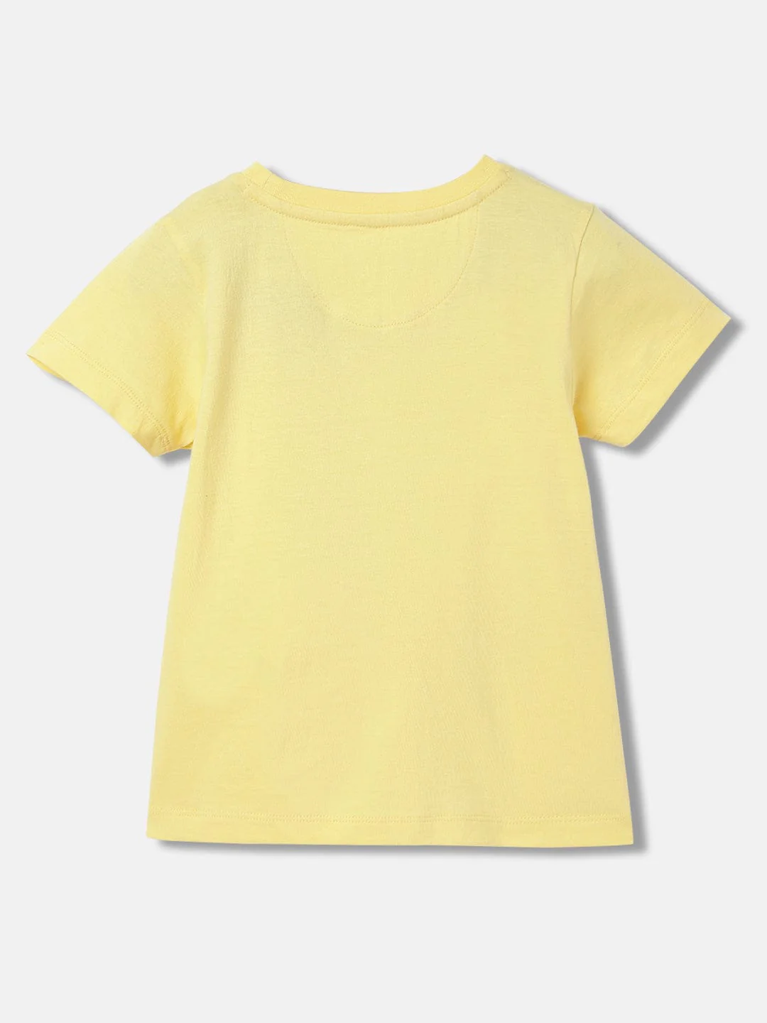 Blue Giraffe Girls Yellow Round Neck Tshirt - Image 2