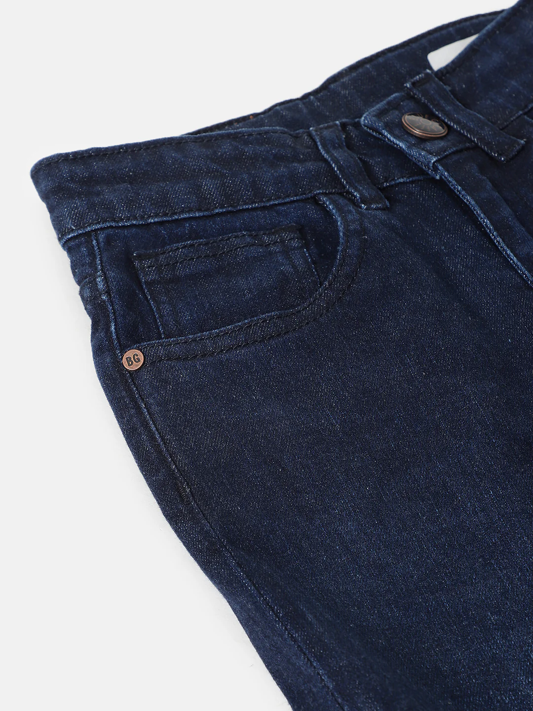 Blue Giraffe Boys Blue Solid Slim Fit Jeans - Image 4