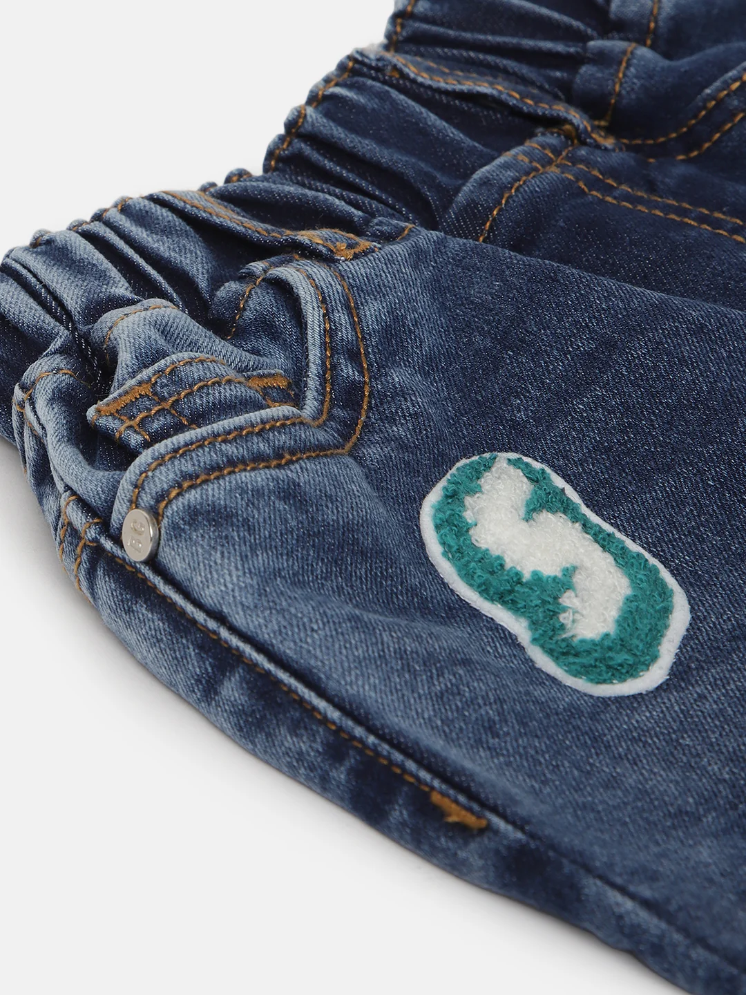 Blue Giraffe Boys Blue Solid Relaxed Fit Jeans - Image 4