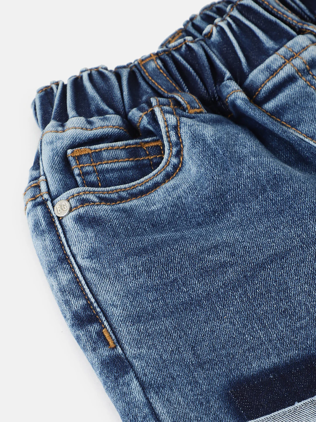Blue Giraffe Boys Blue Solid Relaxed Fit Jeans - Image 4