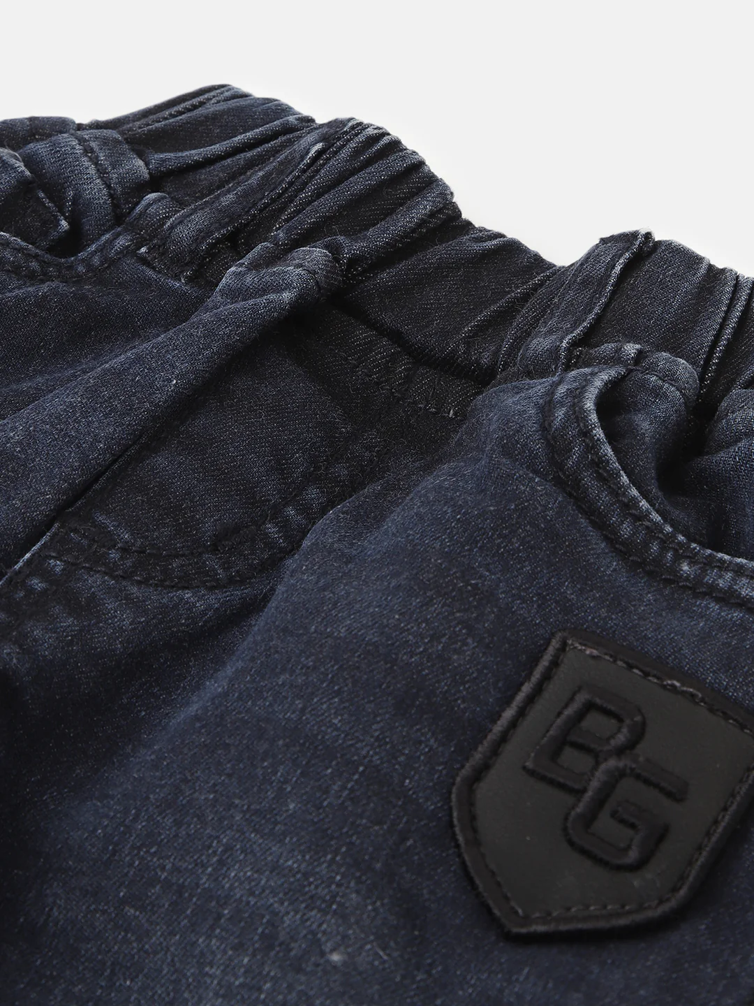 Blue Giraffe Boys Blue Solid Relaxed Fit Jeans - Image 3