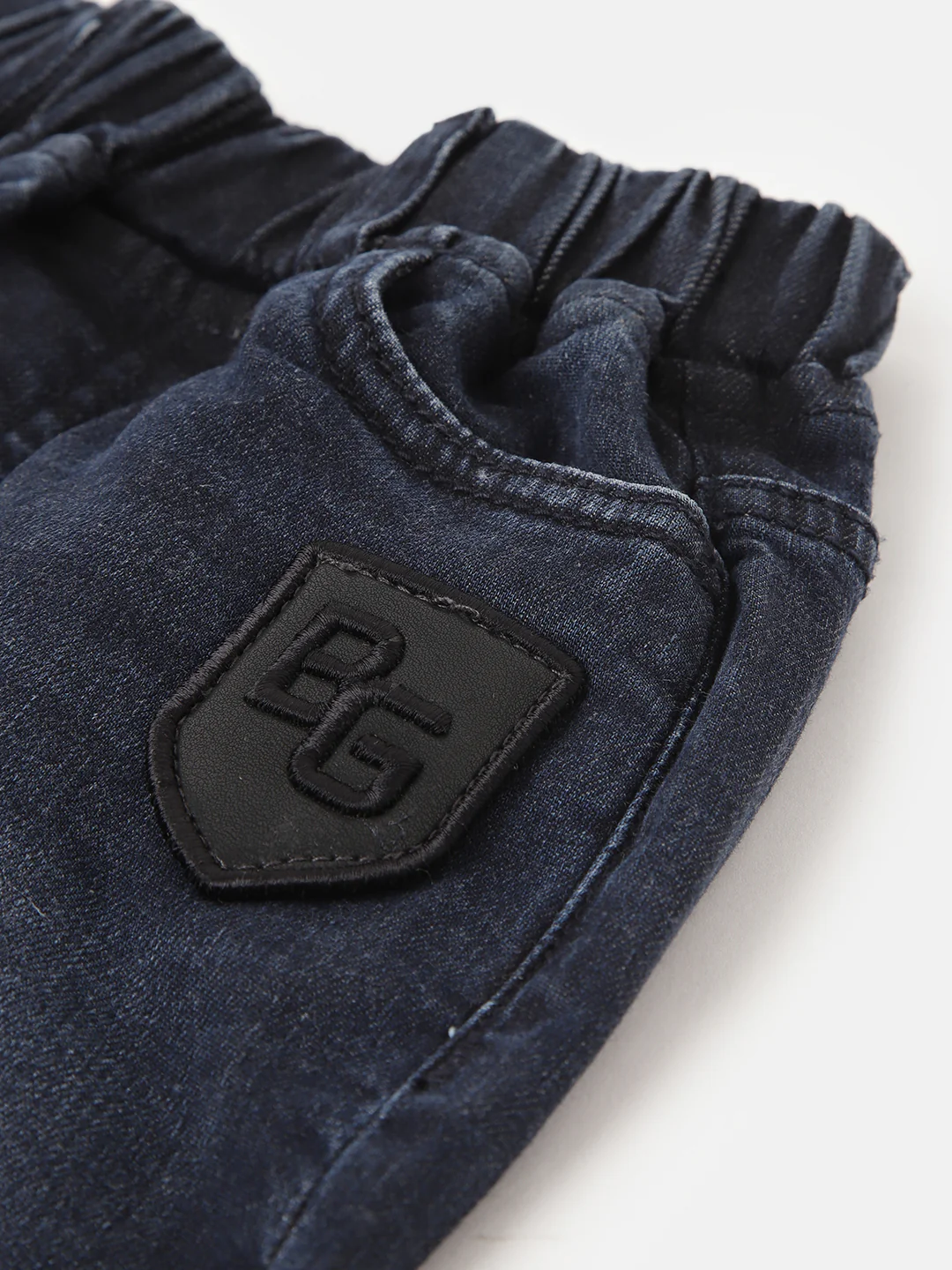 Blue Giraffe Boys Blue Solid Relaxed Fit Jeans - Image 4