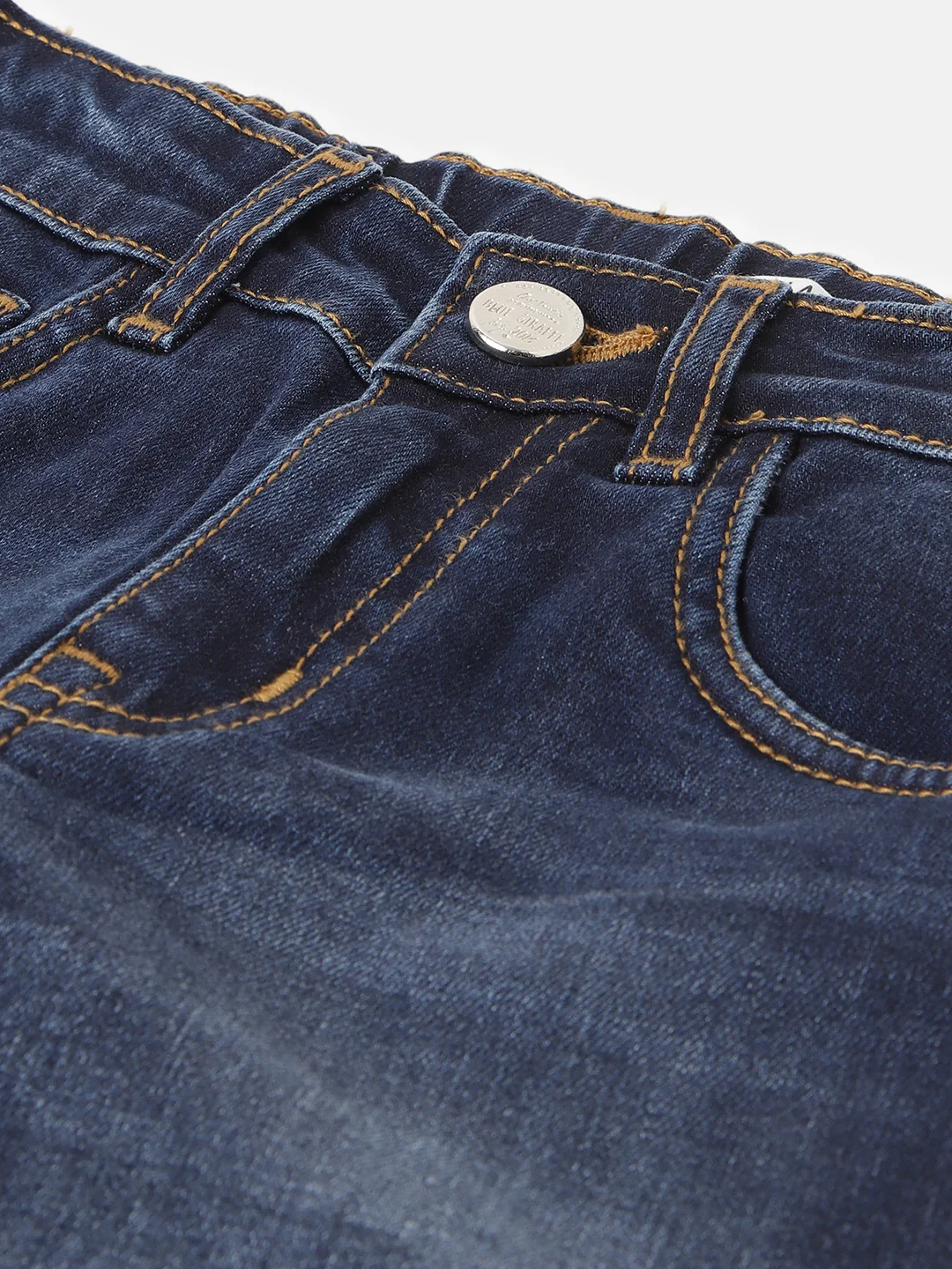 Blue Giraffe Boys Blue Solid Straight Fit Jeans - Image 3