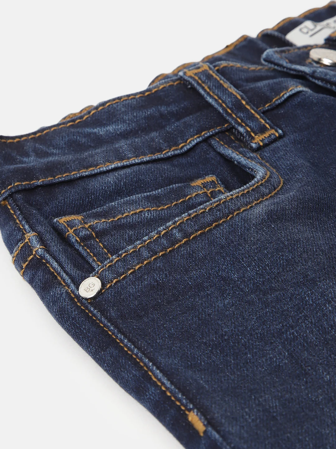 Blue Giraffe Boys Blue Solid Straight Fit Jeans - Image 6