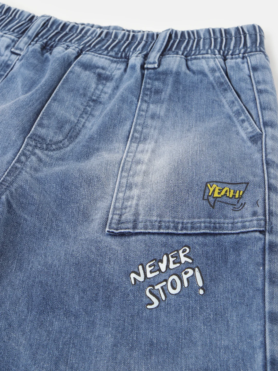 Blue Giraffe Boys Blue Solid Relaxed Fit Mid-Rise Jeans - Image 3