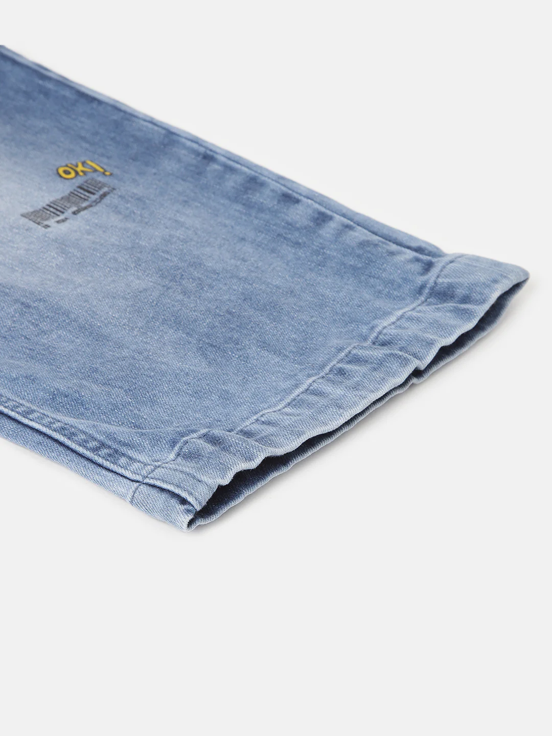Blue Giraffe Boys Blue Solid Relaxed Fit Mid-Rise Jeans - Image 5