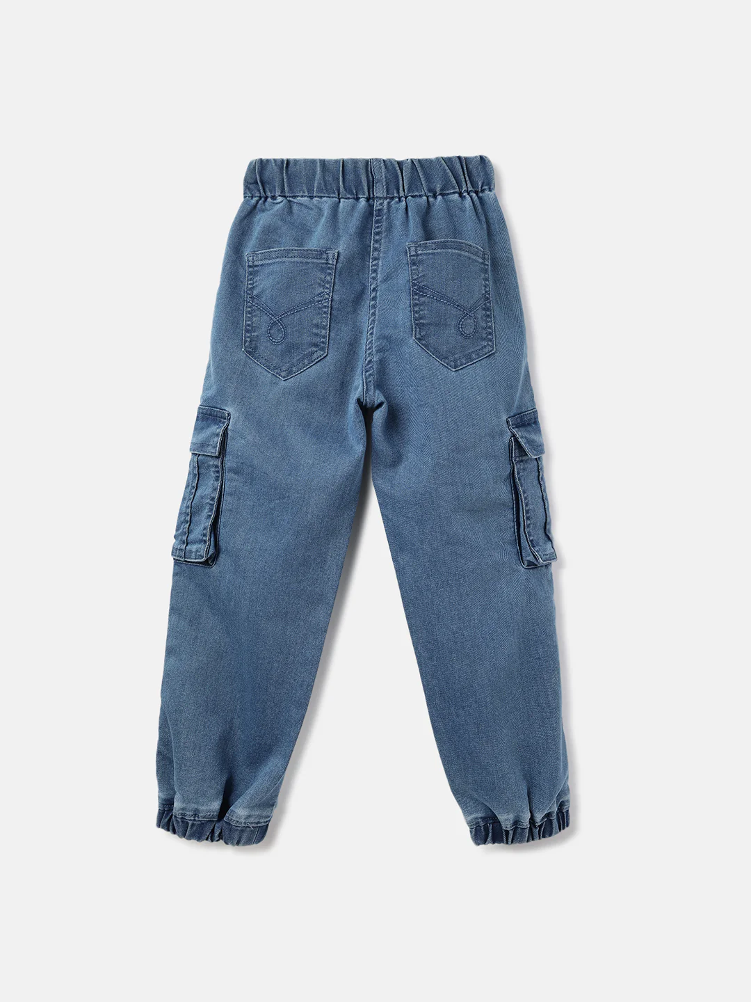 Blue Giraffe Girls Blue Solid Relaxed Fit Mid-Rise Jeans - Image 2