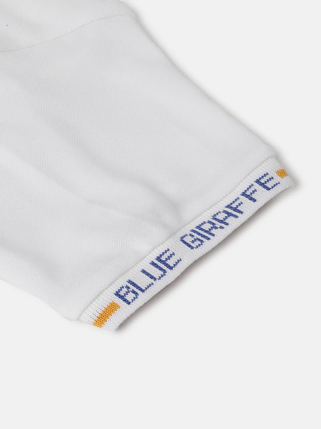 Blue Giraffe Boys White Solid Polo Collar Short Sleeves Tshirt - Image 4