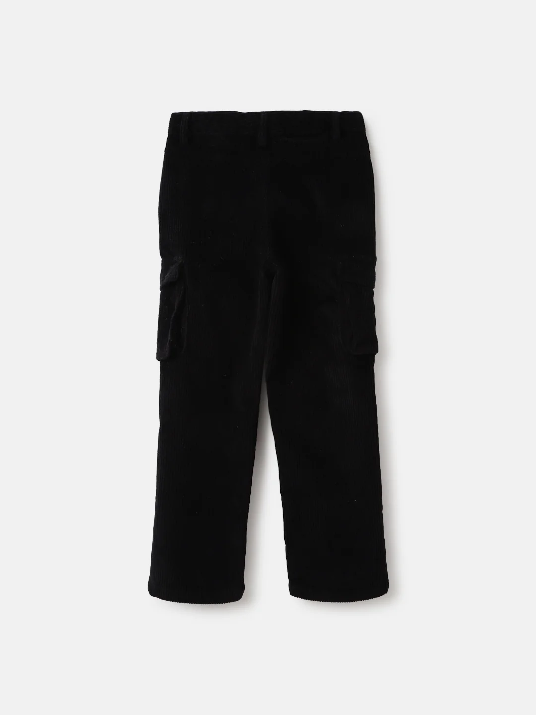 Blue Giraffe Boys Black Solid Straight Fit Mid-Rise Flat Front Trouser - Image 2