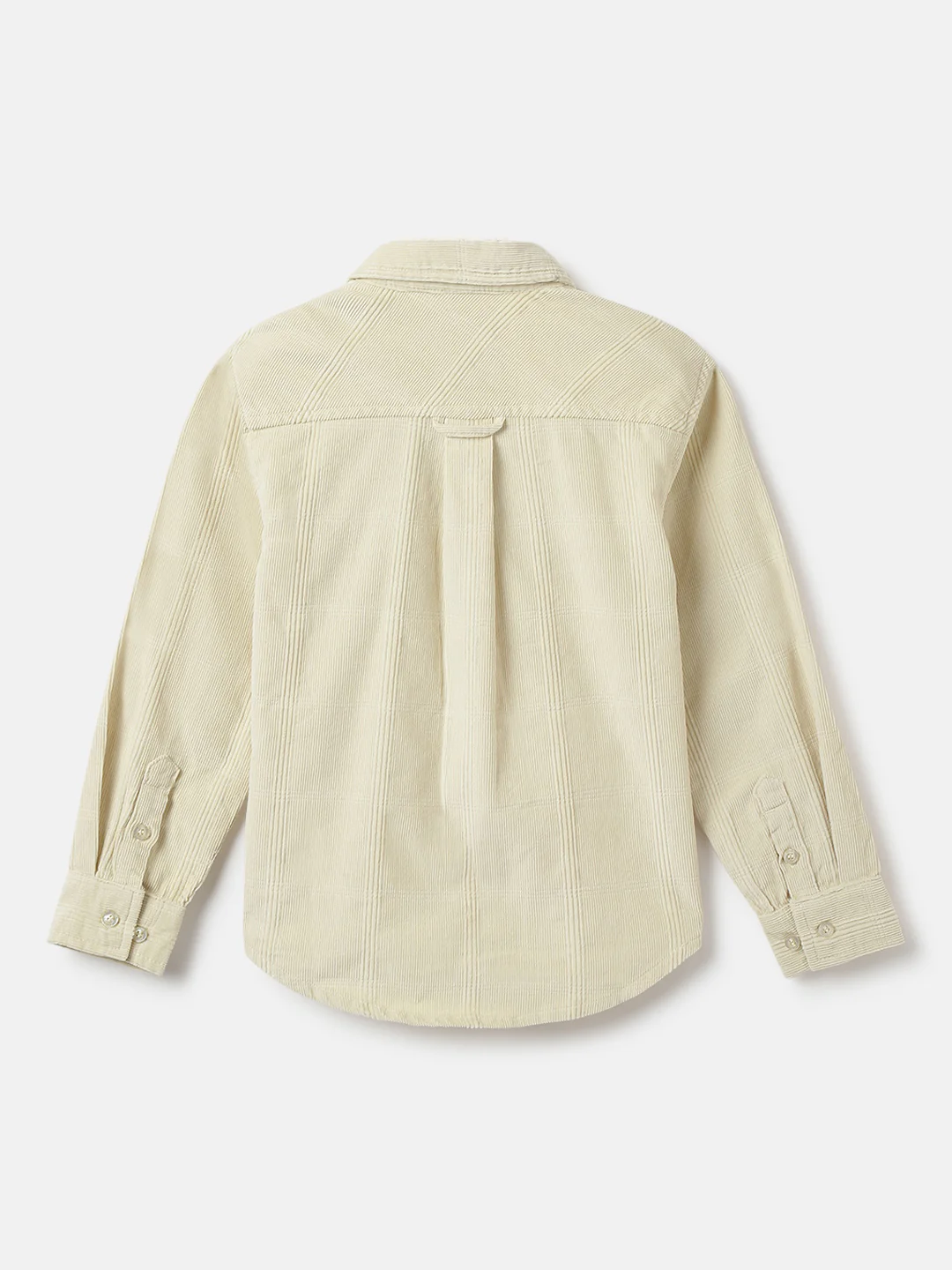 Blue Giraffe Boys Off White Solid Spread Collar Full Sleeves Shirt - Image 2