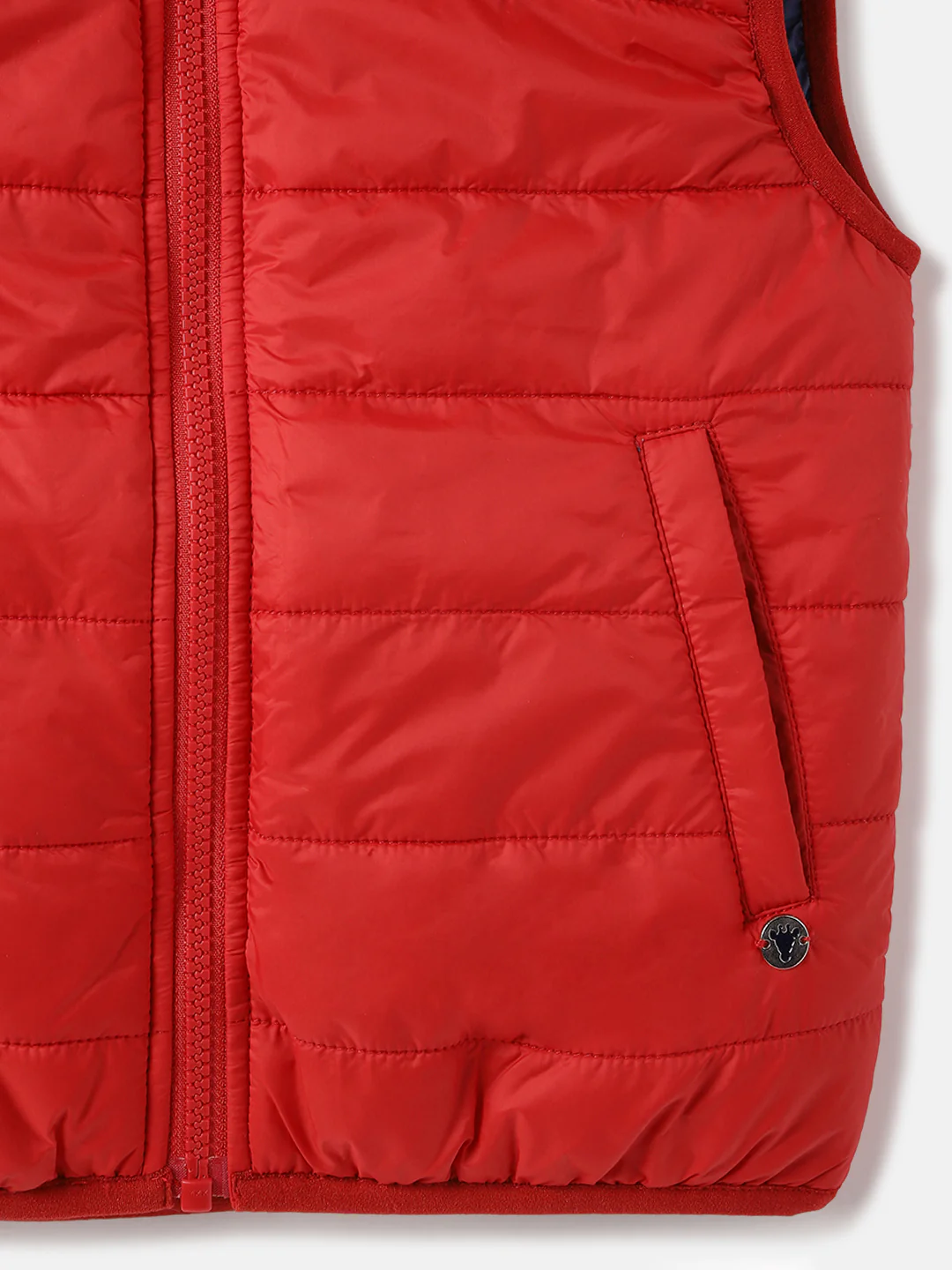 Blue Giraffe Boys Solid Stand Collar Full Sleeves Jacket With Gilet - Image 9