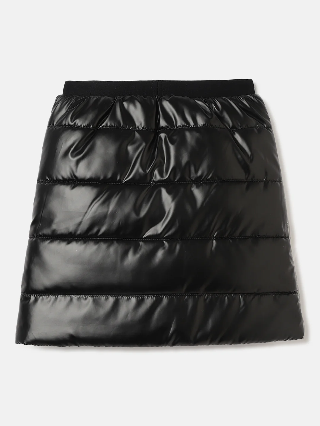 Blue Giraffe Girls Black-Silver Color-Blocked Regular Fit A-Line Skirt - Image 2