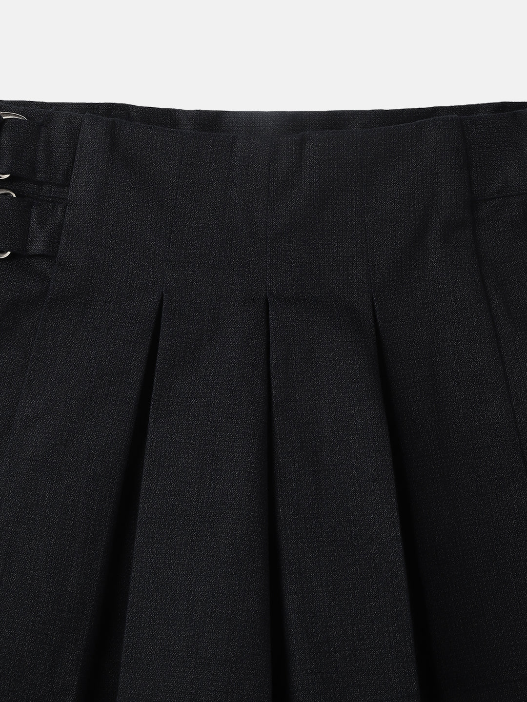 Blue Giraffe Girls Navy Solid Regular Fit A-line Pleated Skirt - Image 3