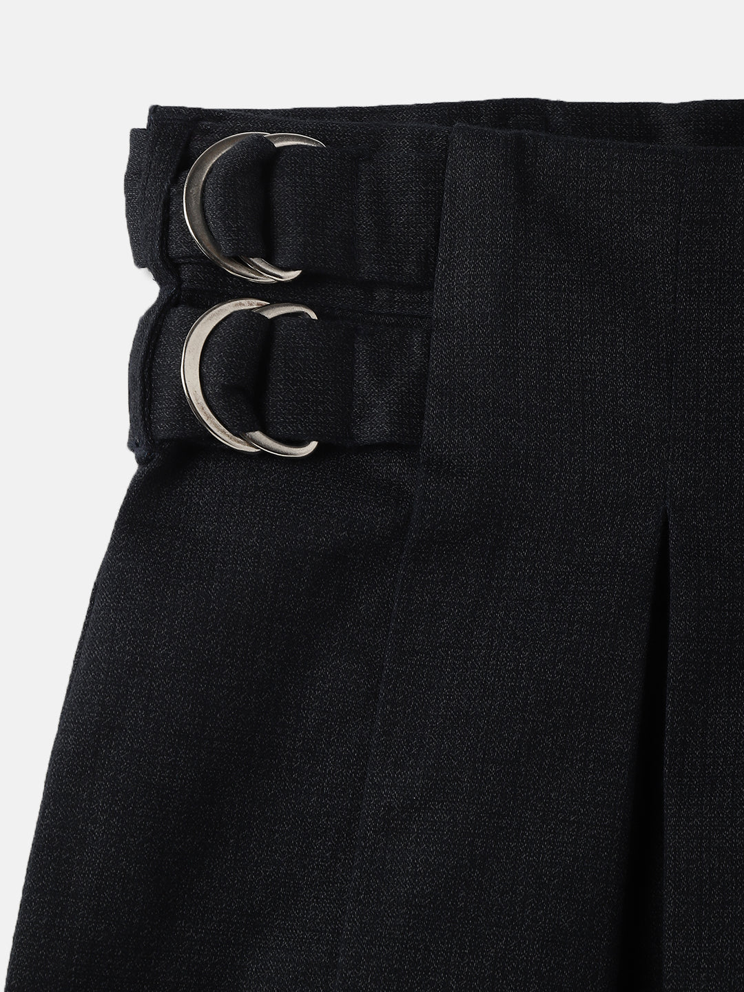 Blue Giraffe Girls Navy Solid Regular Fit A-line Pleated Skirt - Image 4