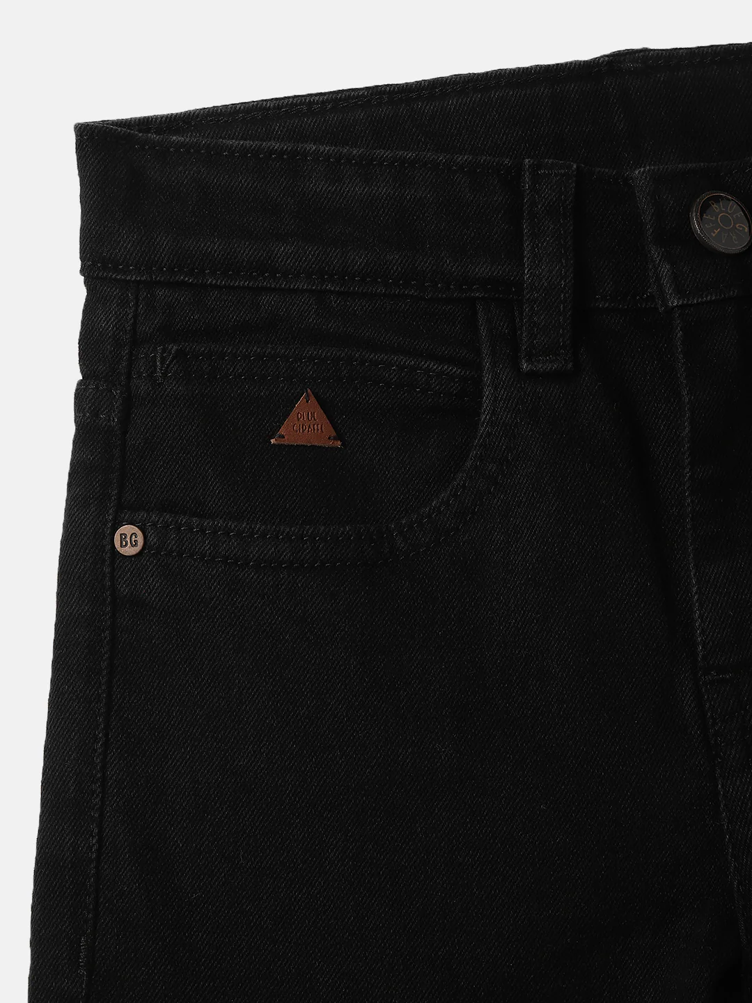Blue Giraffe Boys Black Solid Mid-Rise Bootcut Jeans - Image 4