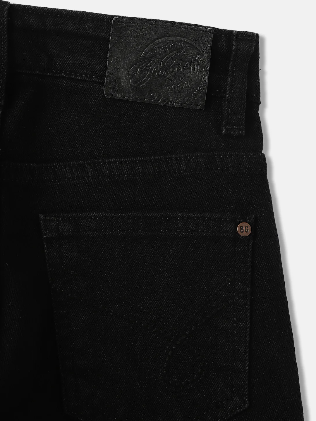 Blue Giraffe Boys Black Solid Mid-Rise Bootcut Jeans - Image 5