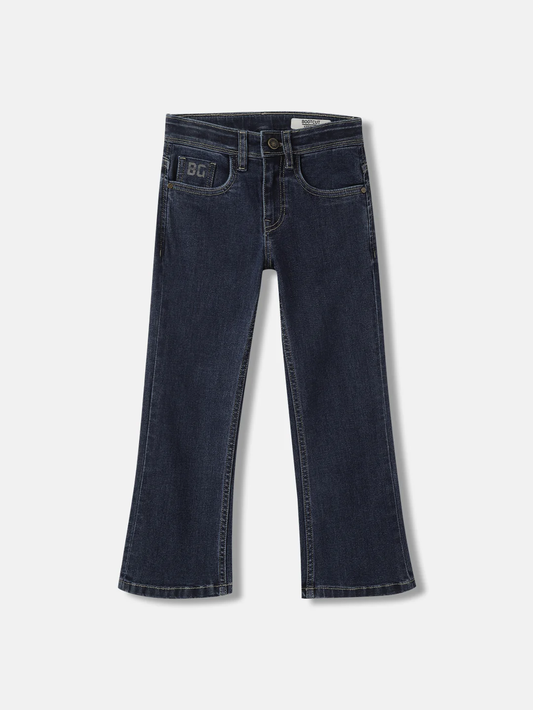 Blue Giraffe Boys Blue Washed Mid-Rise Bootcut Jeans - Image 2