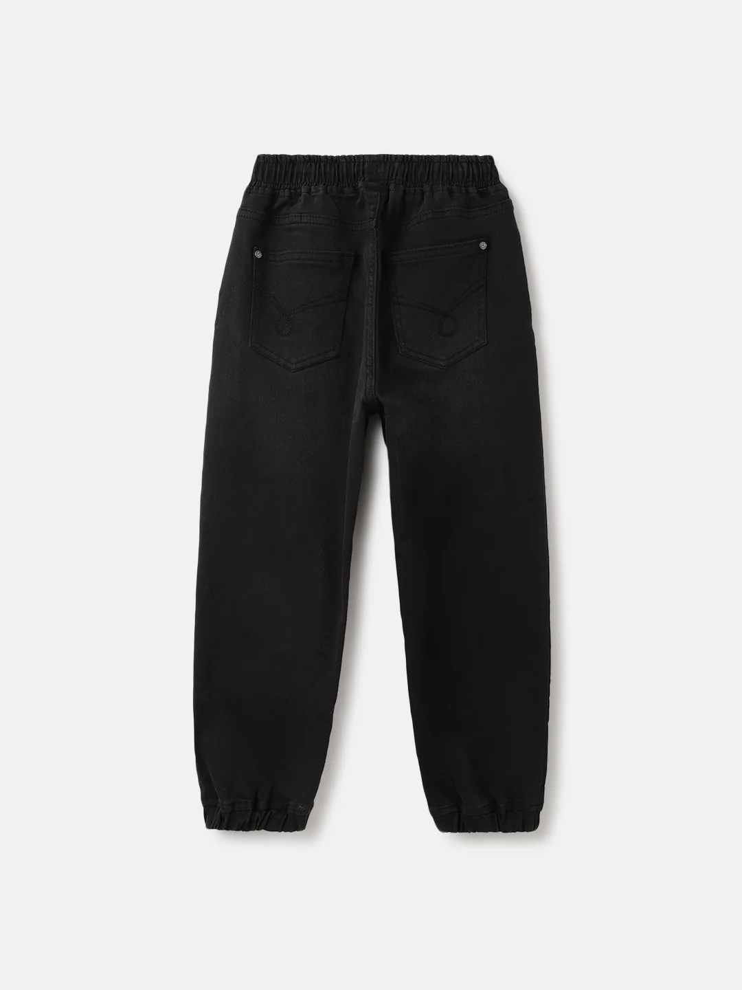 Blue Giraffe Boys Black Washed Regular Fit Mid-Rise Jeans - Image 3