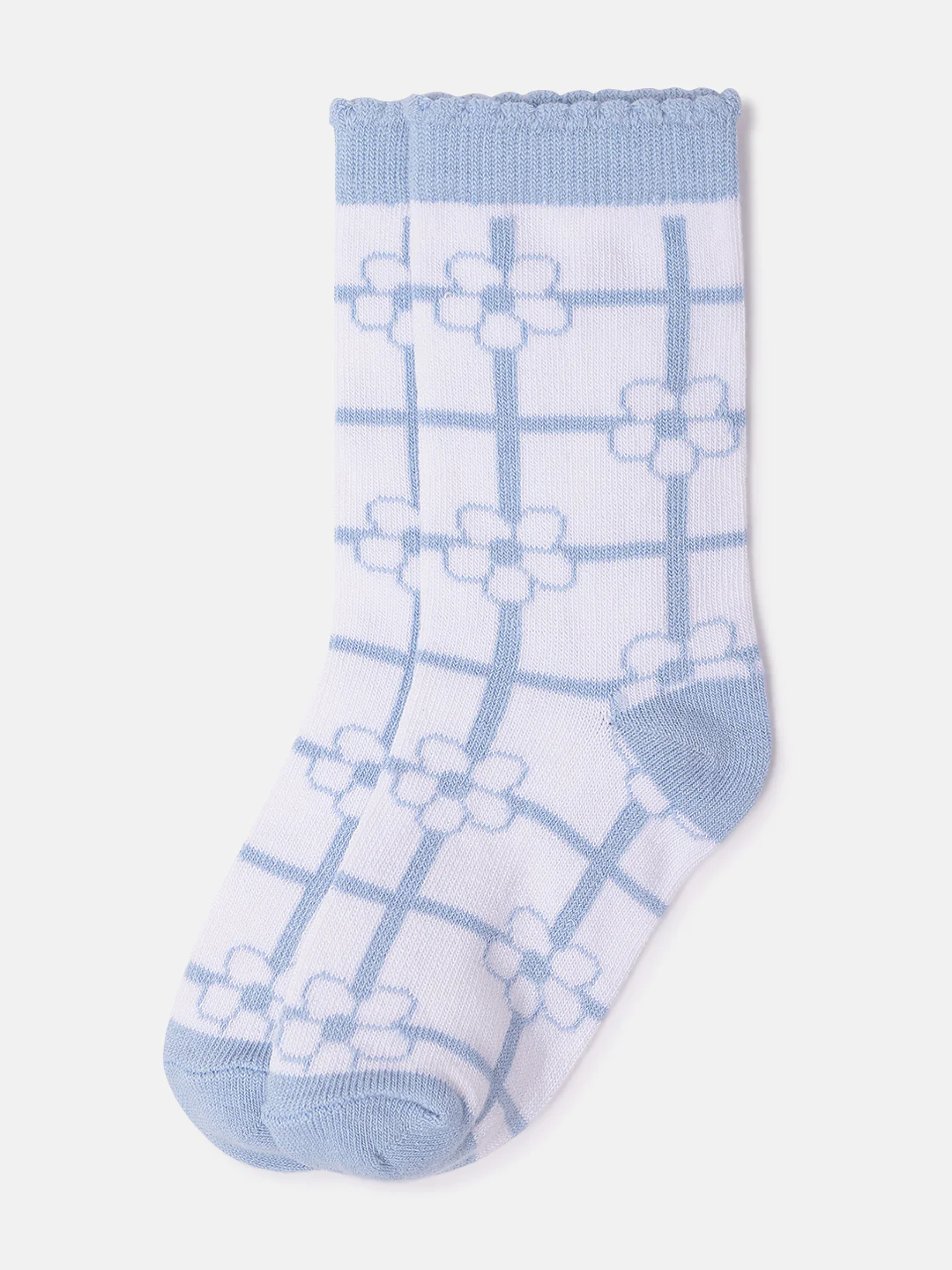 Blue Giraffe Girls Multicolor Patterned Calf Length Socks - Image 2