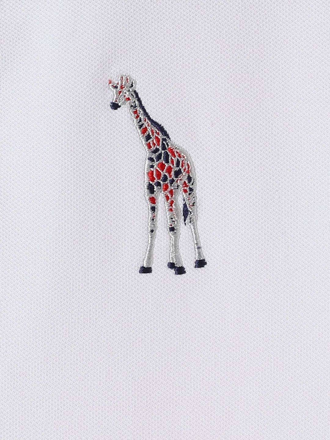 Blue Giraffe Kids White Regular Fit Solid Polo Tshirt - Image 5