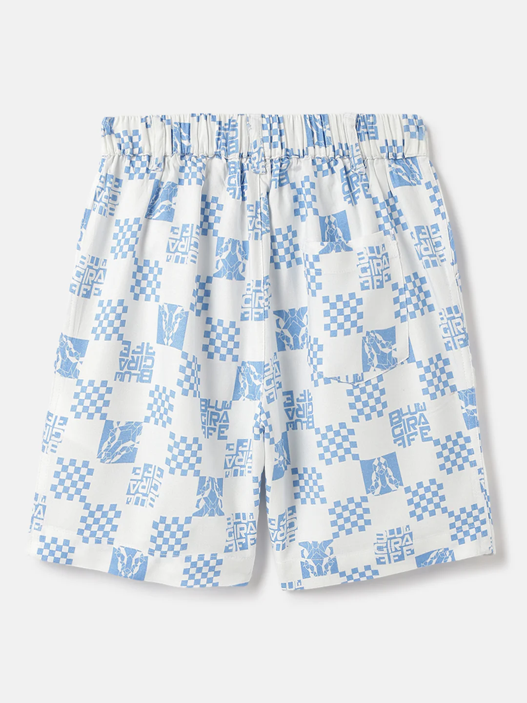Blue Giraffe Kids White Regular Fit Printed Shorts - Image 3