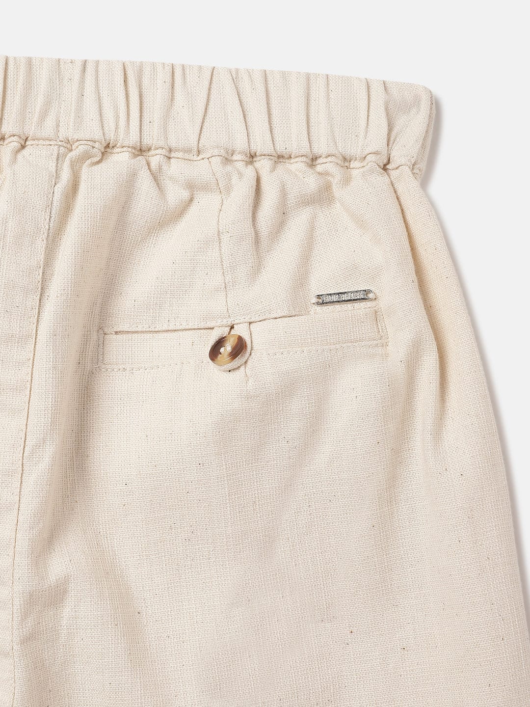 Blue Giraffe Kids Cream Regular Fit Solid Shorts - Image 6