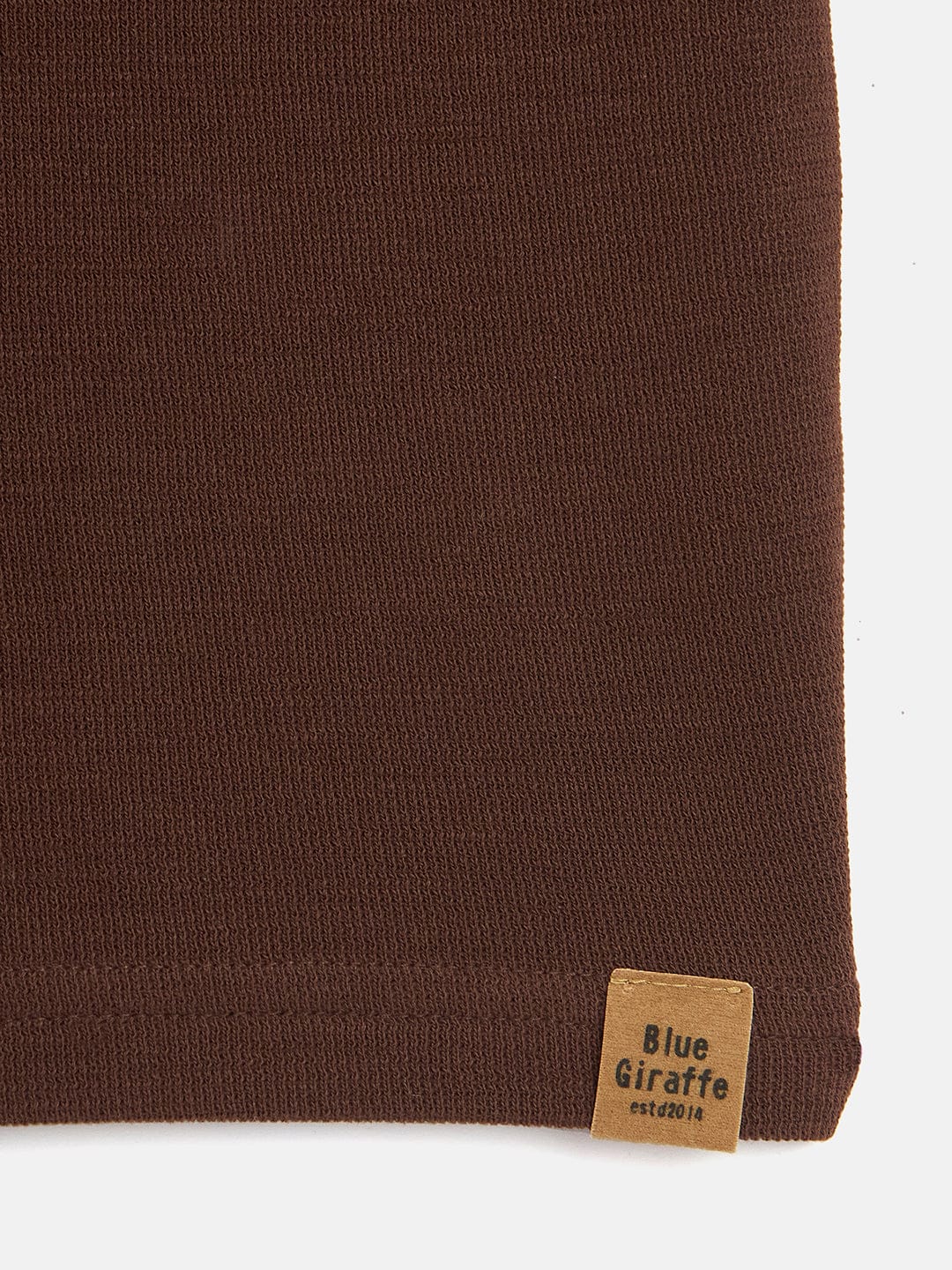 Blue Giraffe Boys Brown Solid Henley Neck Tshirt - Image 4