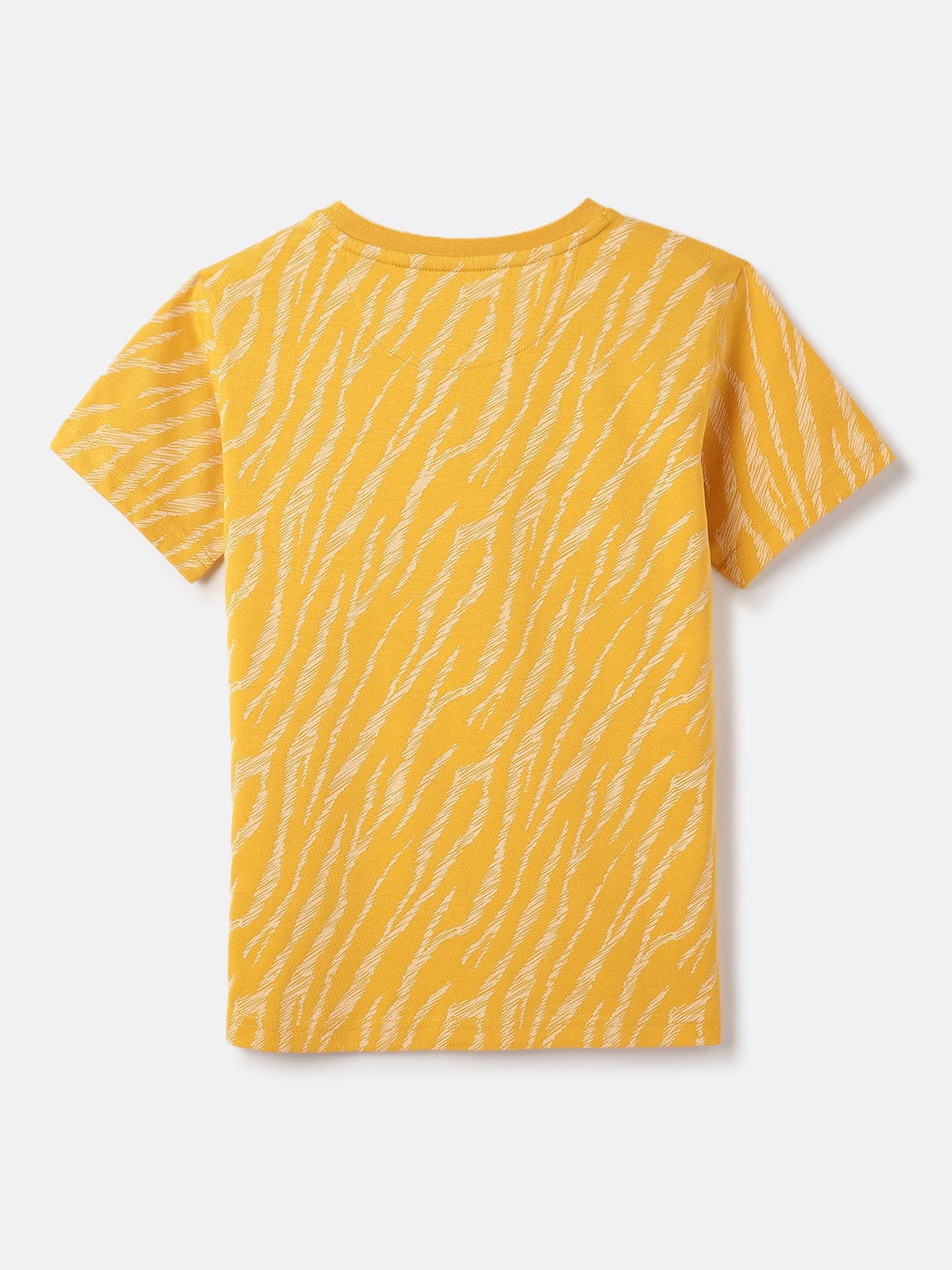Blue Giraffe Kids Yellow Printed Crew Neck Tshirt - Image 2
