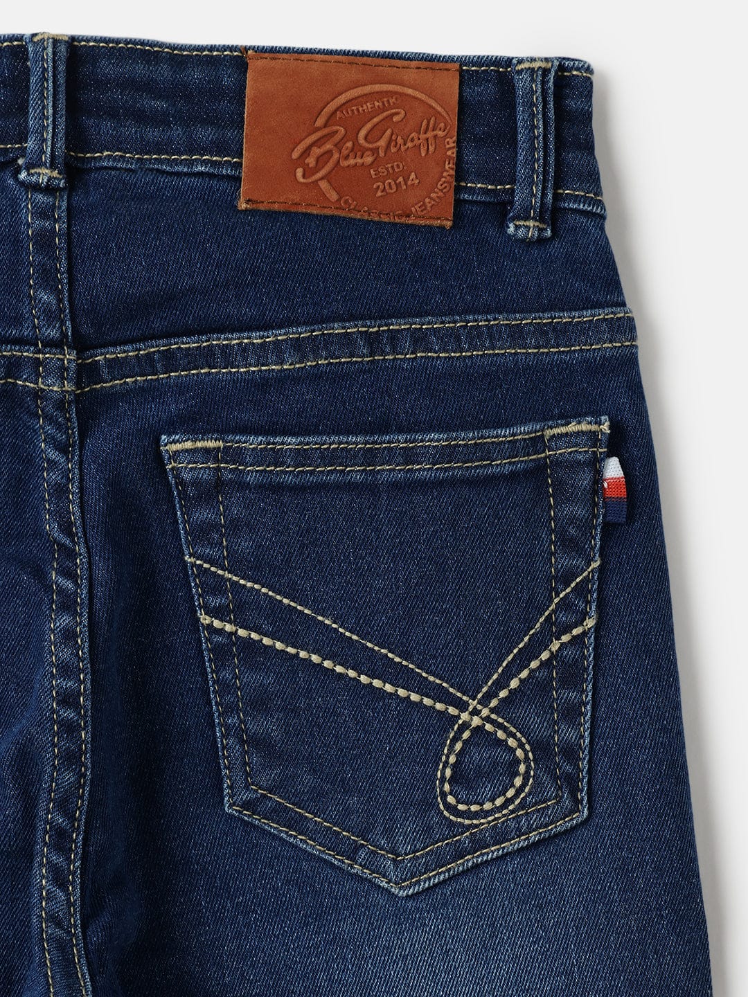 Blue Giraffe Boys Blue Carrot Fit Solid Jeans - Image 6