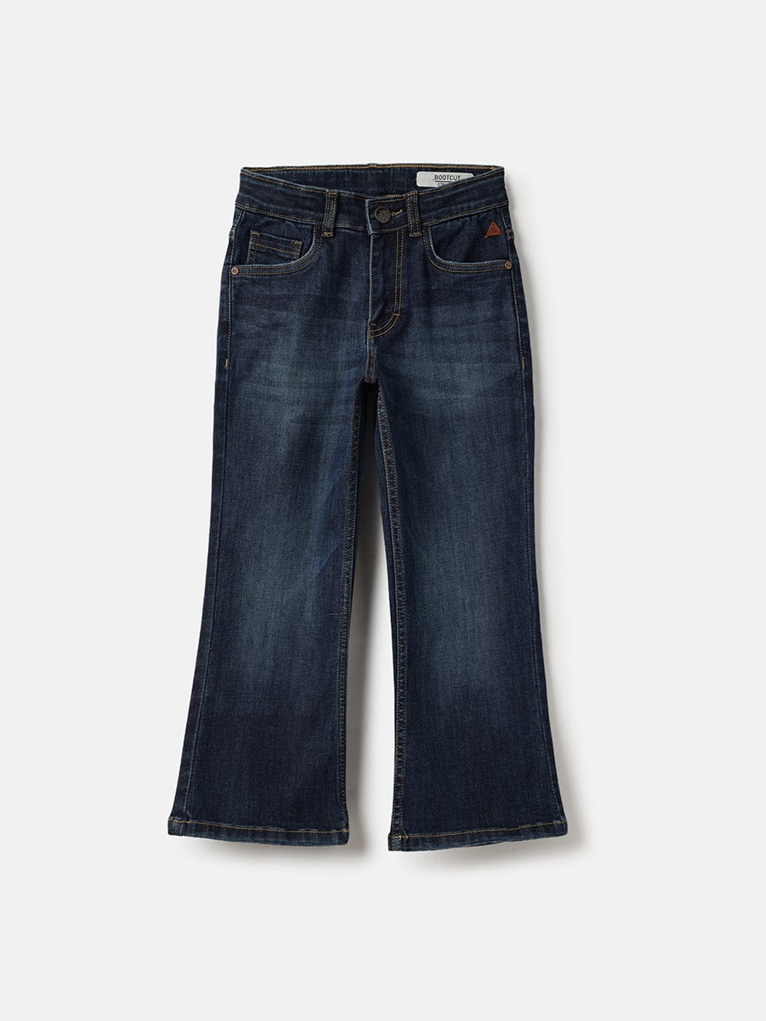 Blue Giraffe Boys Blue Bootcut Fit Solid Jeans - Image 2