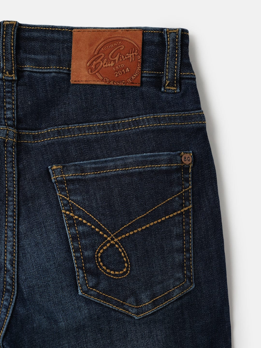 Blue Giraffe Boys Blue Bootcut Fit Solid Jeans - Image 7