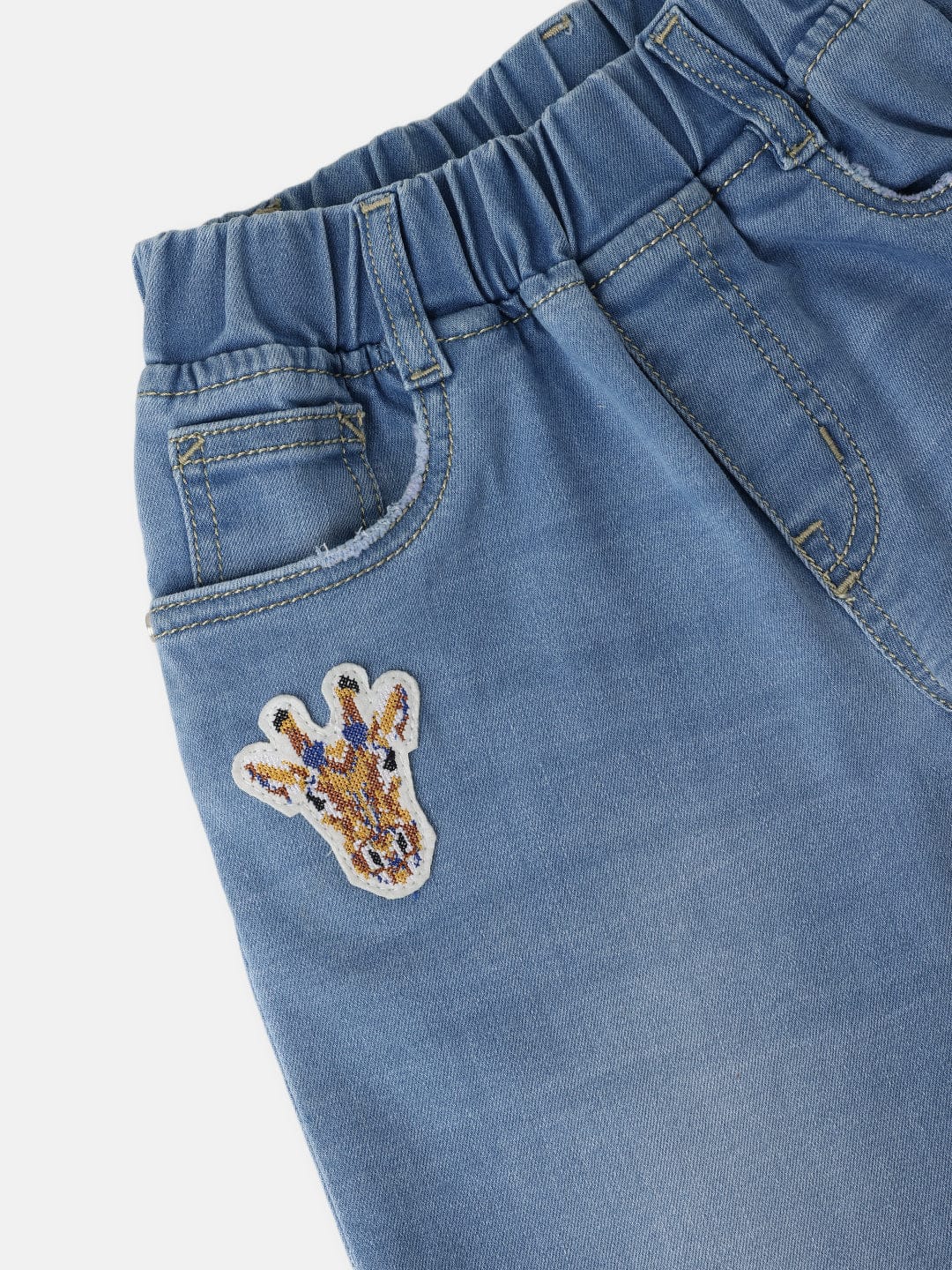 Blue Giraffe Kids Blue Balloon Fit Solid Jeans - Image 4
