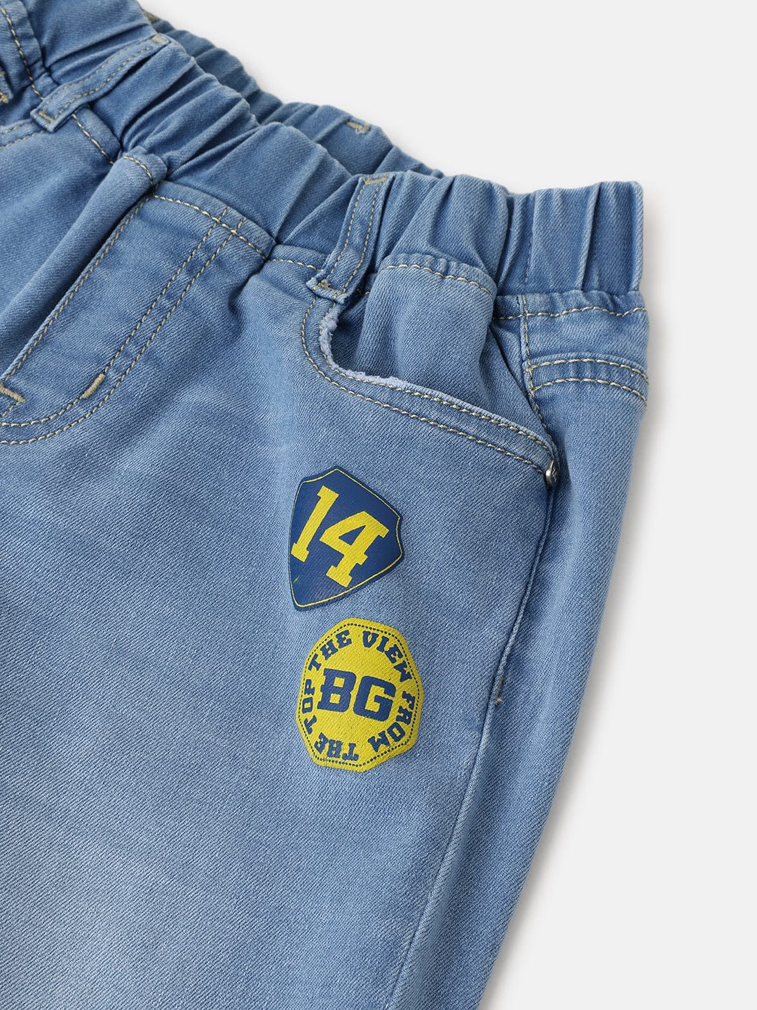 Blue Giraffe Kids Blue Balloon Fit Solid Jeans - Image 5