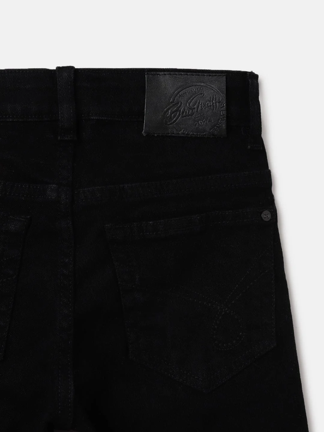 Blue Giraffe Kids Black Bootcut Fit Solid Jeans - Image 6
