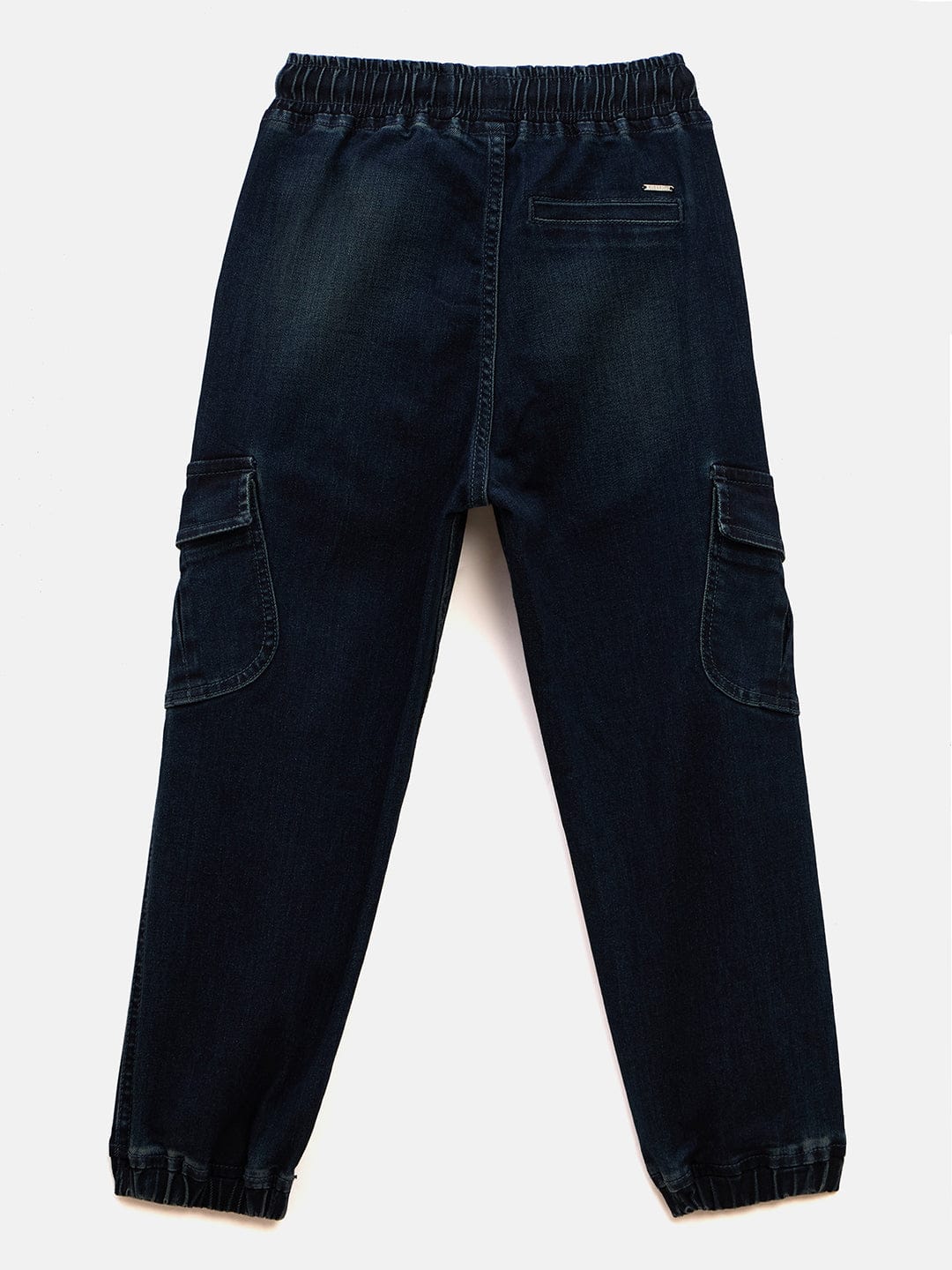 Blue Giraffe Boys Blue Relaxed Fit Solid Jeans - Image 3