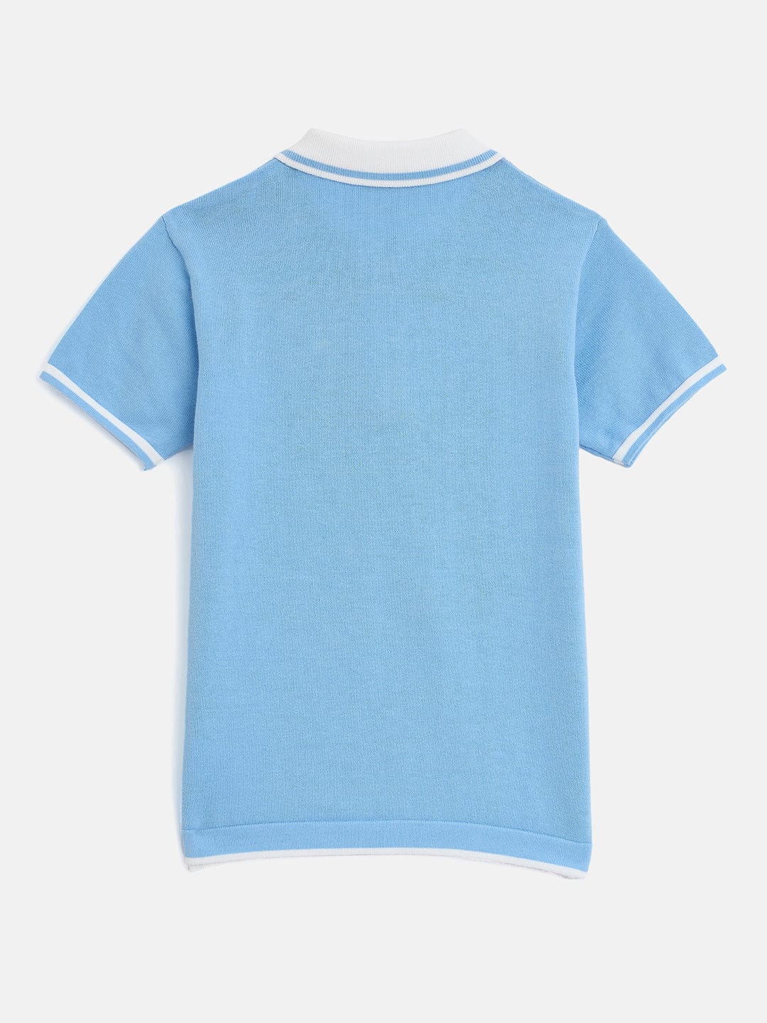 Blue Giraffe Boys Multi Textured Polo Tshirt - Image 2