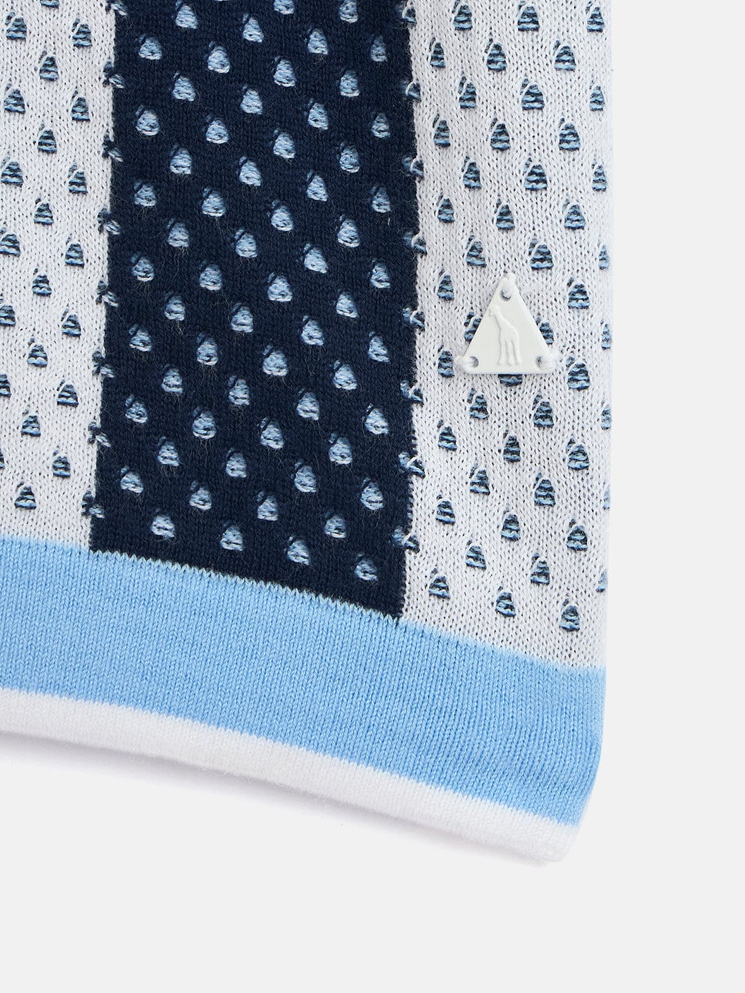 Blue Giraffe Boys Multi Textured Polo Tshirt - Image 4